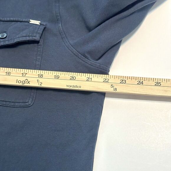 Vuori Shirt Mens Large Boulevard Button Down Collared Jacket Shacket Blue V281 - Picture 3 of 10